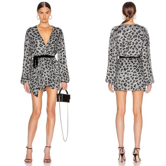 Retrofete nwt s sequin wrap dress - Picture 1 of 4